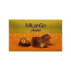 Конфеты Milango, амбер с фундуком, 125 г