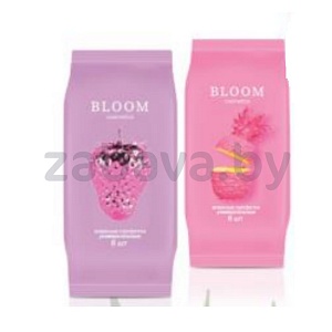 Салфетки влажные Bloom Cosmetics, 8 шт., в ассорт.