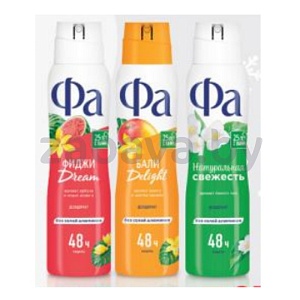 Дезодорант-антиперспирант «Фа», аэрозоль, 150 мл