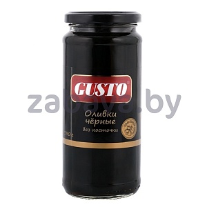 Оливки черные Gusto, б/к, 330 г