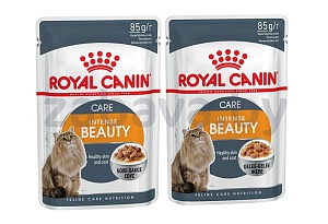 Пресервы для кошек Royal Canin Intense Beauty, для поддержания красоты шерсти, в соусе или желе, 85 г