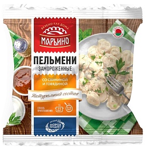 Пельмени «Марьино» со свининой и говядиной, 400 г
