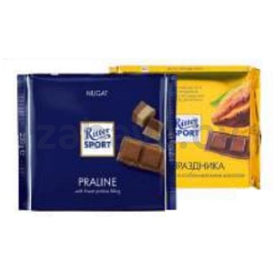 Шоколад Ritter Sport шоколадно-орех. десерт/вкус праздника, 250 г