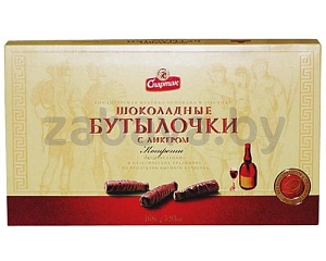 Конфеты шоколадные «Бутылочки с ликером», 168 г