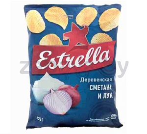 Чипсы картофельные рифленые Estrella, 125 г, в ассортименте