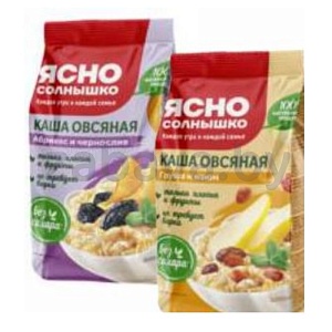 Каша овсян. «Ясно Солнышко» с абрикос. и черносл. или с груш. и изюм., 300 г