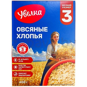 Хлопья овсяные «Увелка», размер 3, 400 г