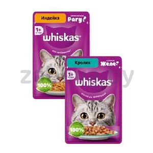 Корм Whiskas для кошек, в ассортименте, 75 г