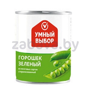 Горошек зеленый «Умный выбор», 400 г