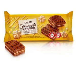 Пирожные бисквит «Золотой ключик» Roshen, 300 г
