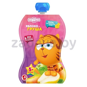 Пюре «Смешарики», яблоко-груша, 85 г