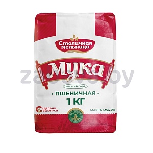 Мука «Столичная мельница», пшеничная, М54-28, 1 кг