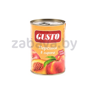 Пер­си­ки кон­сер­ви­ро­ван­ные Gusto, в легком сиропе, 425 г