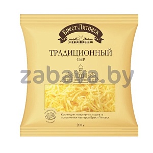 Сыр п/тв «Брест-Литовск» «Традиционный», жир. 45%, фас. (тёртый), 200 г