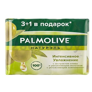 Мыло Palmolive 3+1, интенсивное увлажнение, 90 г × 4 шт.