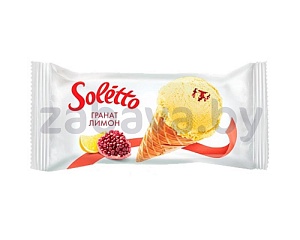 Мороженое Soletto, гранат и лимон, 75 г