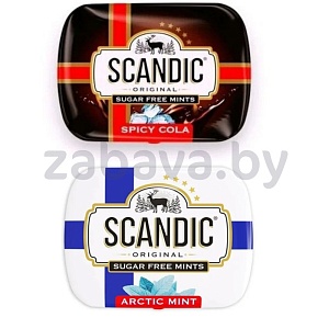 Конфеты Scandic, 14 г, арктич. мята или кола