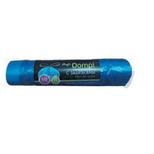 Мешок для мусора Dompi с затяжками, 60 л, 15 шт.