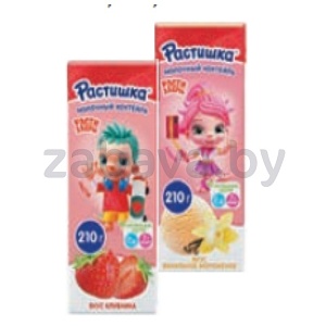 Коктейль молочный «Растишка», клубника или ванильн. морож., 2%, 210 г