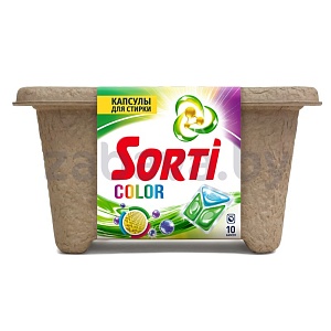 Капсулы для стирки Sorti Color, 10 шт.