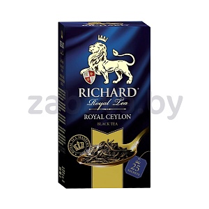 Чай Richard Royal Ceylon, черный, байховый, 25 пакетиков