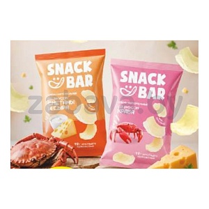 Снеки картоф. Snack Bar, краб или сметана и сыр, 70 г
