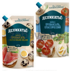 Майонез «Деликатье» «Провансаль» классич. или с перепел. яйцами, 400 г