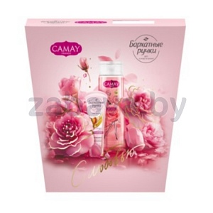 Набор подар. Camay и «Бархатные ручки», гель для душа + крем, 250+80 мл