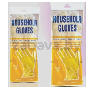 Перчатки хозяйственные Household Gloves, латексные