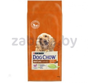 Сухой корм Dog Chow для взрослых собак старшего возраста, с ягненком, 14 кг