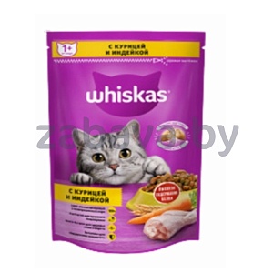 Корм д/кошек Whiskas, подуш. с нежным паштет. курица-индейка, 350 г