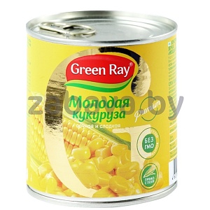 Кукуруза Green Ray, сладкая, 425 мл/340 г