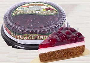 Торт «Венский пирог», вишня в коньяке/клубничный, 620 г