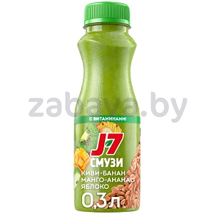 Смузи J7, киви-банан, манго-ананас, яблоко, 0,3 л