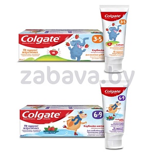 Паста зубная Colgate, детская, с фторидом, 3-5 лет/6-9 лет, 60 мл