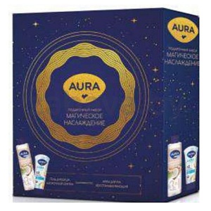 Гель для душа и крем для рук Aura, магич. наслажд., 250+75 мл
