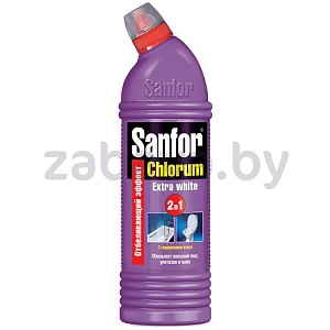 Гель чистящий Sanfor Chlorum, универс., ультра белый, 750 мл