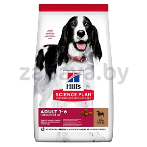 Hill’s SP корм для взрослых собак средних пород с ягнёнком, 2,5 кг