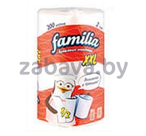 Полотенца бумажные Familia XXL, 2 слоя, 1 рулон