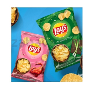 Чипсы Lay's, картофельные, краб/зел. лук, 70 г