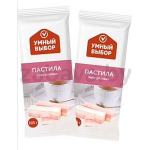 Пастила «Умный выбор», бело-роз., 305 г