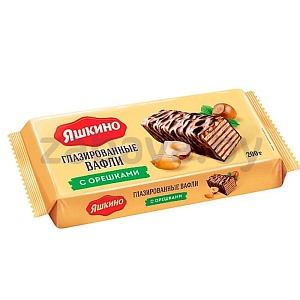 Вафли «Яшкино», с орешками, 200 г