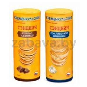 Печенье «Кременкульское», затяжное, какао или сливочн. начинка, 250 г