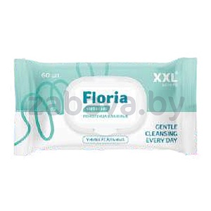 Влажные полотенца Floria XXL, 60 шт.