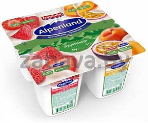 Продукт йогуртный Alpenland, 95 г, в ассортименте