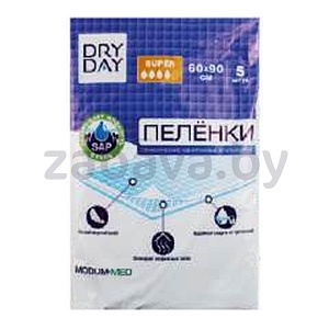 Впитывающие пелёнки Dry Day, 60 × 90 см, 5 шт.