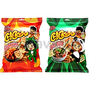 Снеки пшеничные Cheeckers, со вкусом кимчи или фо бо, 70 г