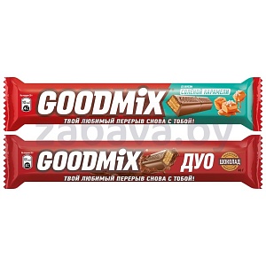 Батончик Goodmix duo, «Дуо» или солен. карамель, 40 г