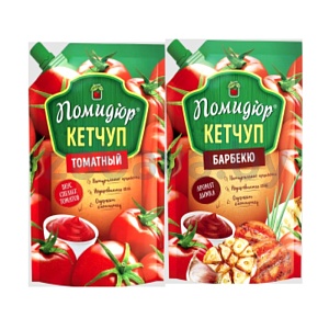 Кетчуп «Помидюр», томатный/барбекю, 270 г