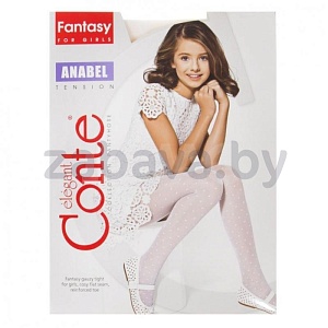 Колготки детские Conte Elegant Anabel, р. 104–110/116–122/128–134/140–146, Nero/Bianco